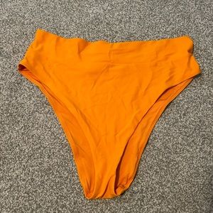 Aerie orange high cut cheeky bikini bottoms